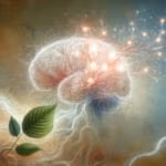 A photorealistic image of kratom and it's nootropic effects on cognition.