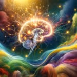 An artistic interpretation of neural connections in the brain being enhanced by the nootropic compound of passionfruit.