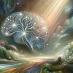 An artistic interpretation of neural connections being enhanced by a nootropic compound from peppermint.