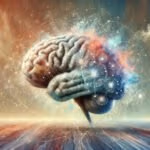 An artistic representation of the brain being enhanced by tremella fuciformis.
