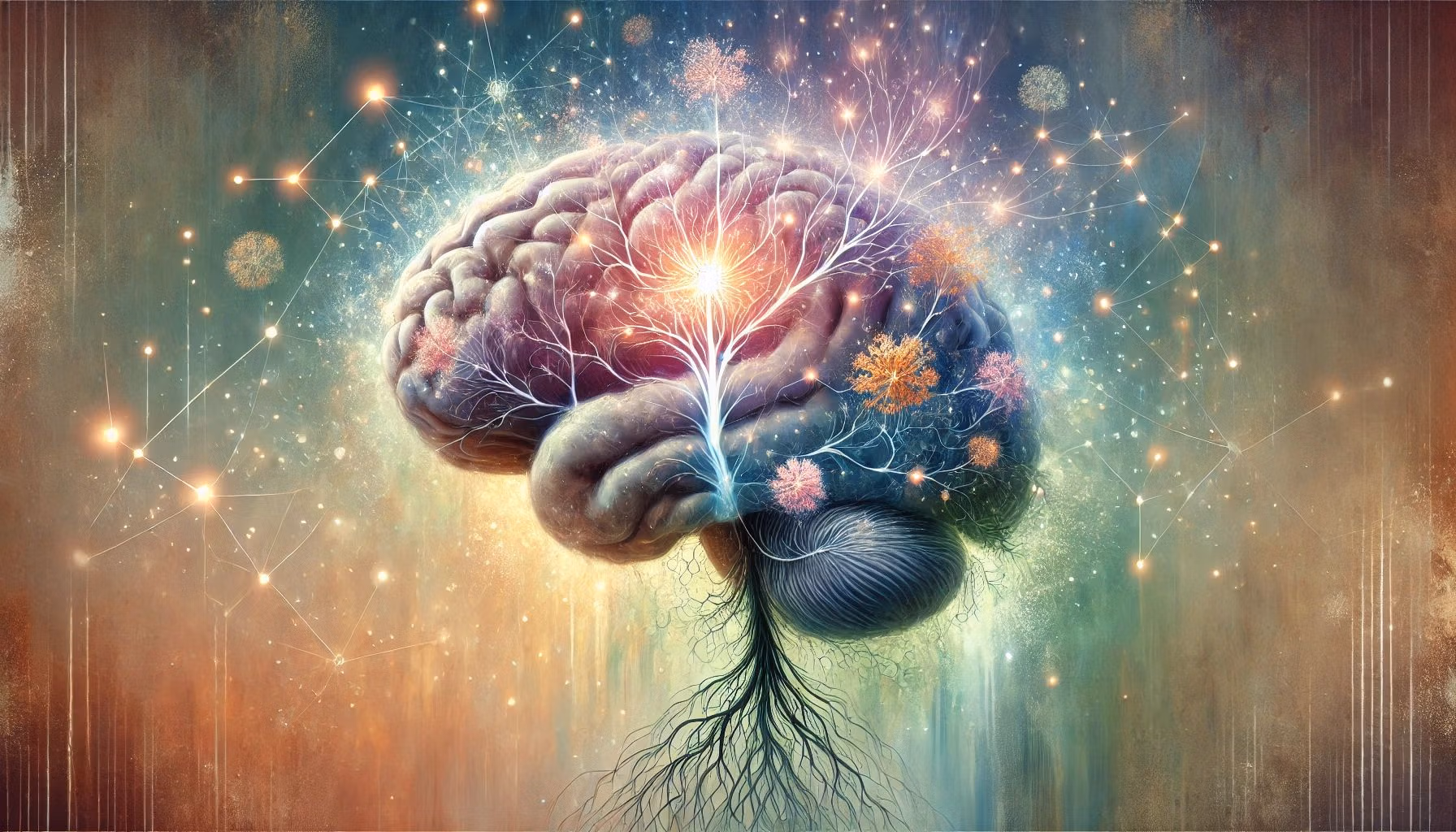 A representation of the brain being enhanced by valerian root.