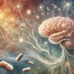 An artistic depiction of vitamin k and its nootropic effects on cognition and brain health.