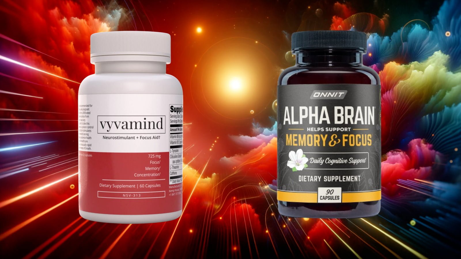 Comparing Vyvamind and Alpha Brain nootropics for cognitive enhancement.