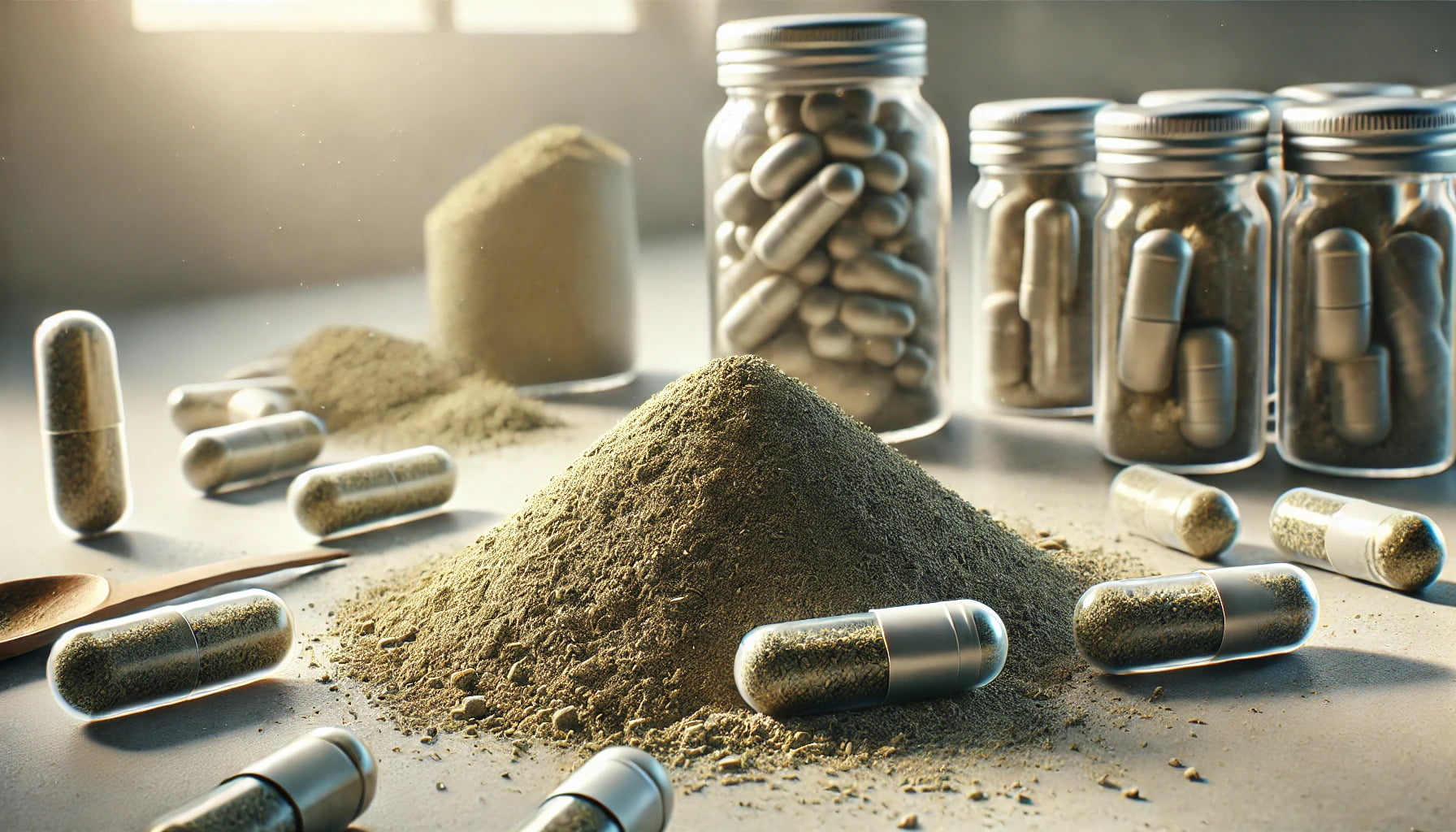 Yerba mate as nootropic powder and capsules.