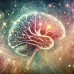 A photorealistic image of the brain being enhanced by yerba mate.